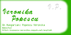 veronika popescu business card